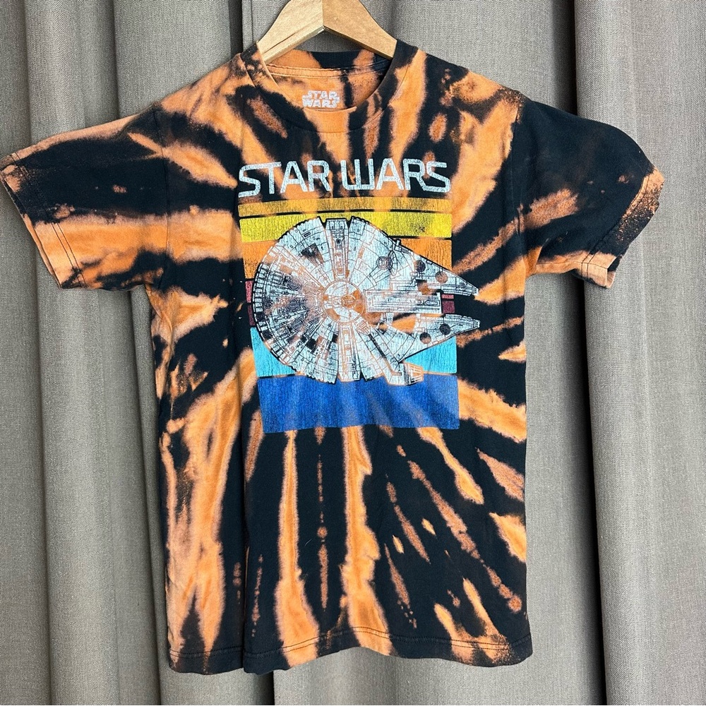 Star Wars Millennium Falcon Custom Bleach Dyed Tee